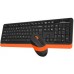 Klawiatura A4Tech A4tech FG1010 FSTYLER set bezdr. klawiatura + mysz, pomarańczowy kolor