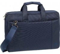 RivaCase TORBA NA LAPTOP 15,6" CENTRAL, NIEBIESKA, Z KIESZENIAMI NA TABLET, SMARTFON, DOKUMENTY I AKCESORIA