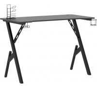 Gaming galds Elior Black gamingowe biurko z uchwytami - Vibo