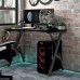 Gaming galds Elior Black gamingowe biurko z uchwytami - Vibo
