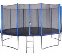 Garden Trampoline SPARTAN with Safety Net Black & Blue