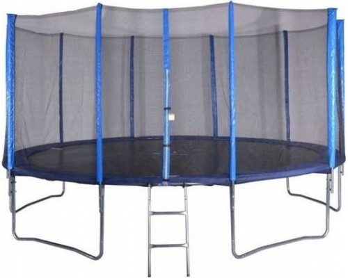 Garden Trampoline SPARTAN with Safety Net Black & Blue