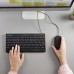 Perixx Perixx PERIDUO-212 DE, mini USB keyboard and mouse set, black