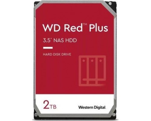 WD Western Digital WD Raudona Plus 2TB SATA 6Gb/s 3.5inch Rpm5400 128MB cache Internal HDD Bulk