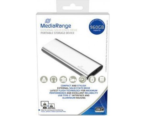 SSD MediaRange MediaRange MR1103 Zewnętrzny dysk SSD 900 GB Silver
