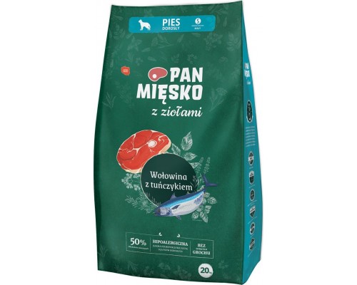 Pan Mięsko Z Ziołami Beef z tuńczykiem (dorosły) chrupki S 20kg
