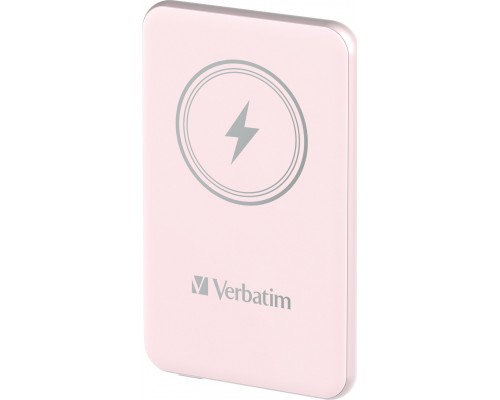 Verbatim Verbatim Charge 'n' Go Magnetic Wireless 5000mAh USB-C PD 3.0 Pink