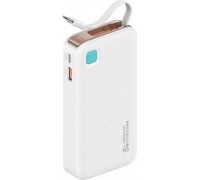 Usams USAMS With retractable cable USB-C Retractable 10000 mAh PD 20W Fast Charge XY Series White/White 10KCD22402 (US-CD224)