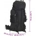 vidaXL Plecak turystyczny, black, 80 L, tkanina Oxford