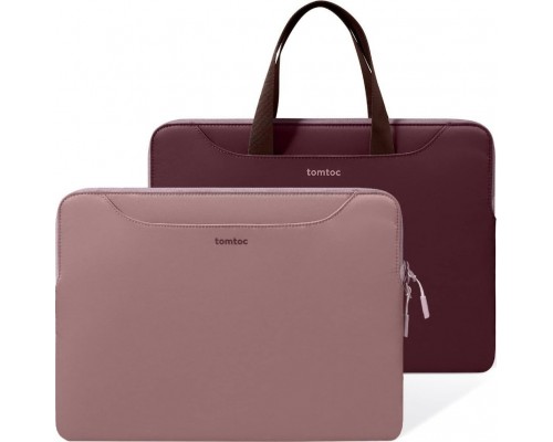 Tomtoc tomtoc Light-A21 Dual-color Slim Laptop Handbag, 13,5 Inch - Raspberry