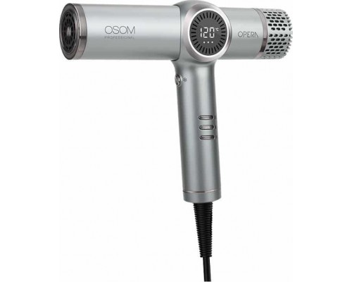 Osom Professional Plaukų džiovintuvas OPERA OSOMPF07DG, 1500 W, pilkos spalvos
