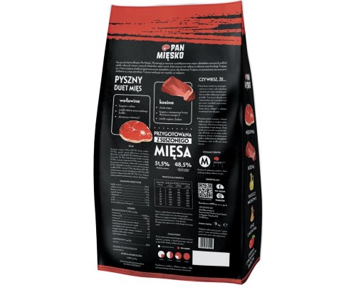 Pan Mięsko Beef z koziną (dorosły) chrupki M 9kg