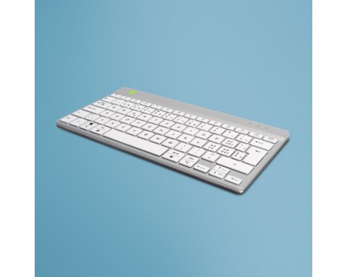 R-GO Tools R-Go Tools Ergonomiczna R-Go Compact Break klawiatura, Bluetooth, z oprogramowaniem do robienia przerw, QWERTZ (CH), biała
