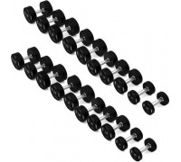 HMS Dumbbells HPC Set poliuretanowe 20 x Various types of loads included (2.5 - 25 kg)