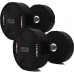 HMS Dumbbells HPC Set poliuretanowe 20 x Various types of loads included (2.5 - 25 kg)