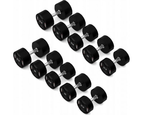 HMS Dumbbells HPC Set poliuretanowe 10 x Various types of loads included (40 - 50 kg)