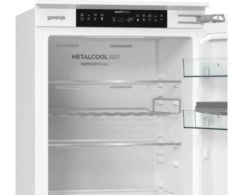 Gorenje Refrigerator | NRKI517E82WF | Energy efficiency class E | Built-in | Combi | Height 177.2 cm | No Frost system | Fridge net capacity 176 L | Freezer net capacity 76 L | Display | 35 dB | White
