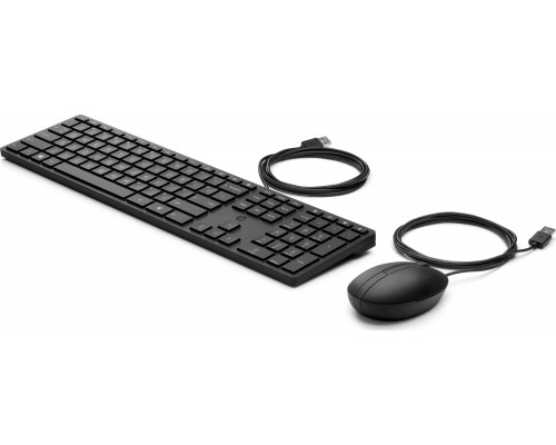 HP 320MK USB Wired Mouse Keyboard Combo - Black - US ENG