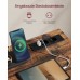 Gaming galds do gier z oświetleniem LED, listwą zasilającą,