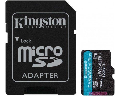 SD  Kingston Canvas Go! Plus (Gen4) MicroSDXC 1 TB Class 10 UHS-I/U3 A2 V30 (SDCG4/1TB)