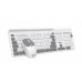 C-Tech C-TECH klawiatura z myszą WLKMC-05W, Bezdrátowy set 2.4GHz, CZ, biała