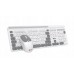 C-Tech C-TECH klawiatura z myszą WLKMC-05W, Bezdrátowy set 2.4GHz, CZ, biała