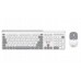 C-Tech C-TECH klawiatura z myszą WLKMC-05W, Bezdrátowy set 2.4GHz, CZ, biała