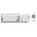 C-Tech C-TECH klawiatura z myszą WLKMC-05W, Bezdrátowy set 2.4GHz, CZ, biała