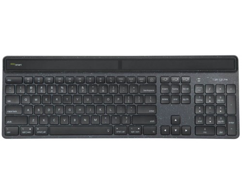 Targus EcoSmart - Tastatur - nachhaltige Energiegewinnung - full size - antimicrobial - hintergrundbeleuchtet - kabellos - Bluetooth 5.0 - QWERTY - Spanisch - Schwarz - recycelte Verpackung