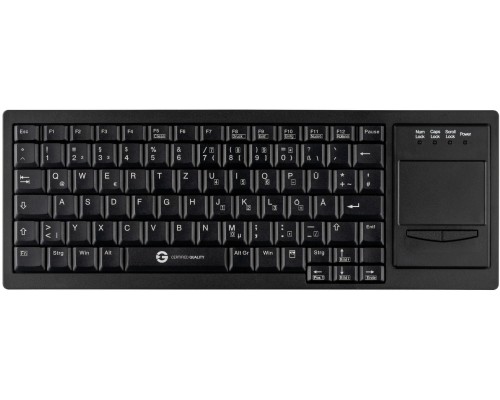Gett GETT Cleantype Xtra Touch WL bezprzewodowa klawiatura z touchpadem kolor czarny układ DE