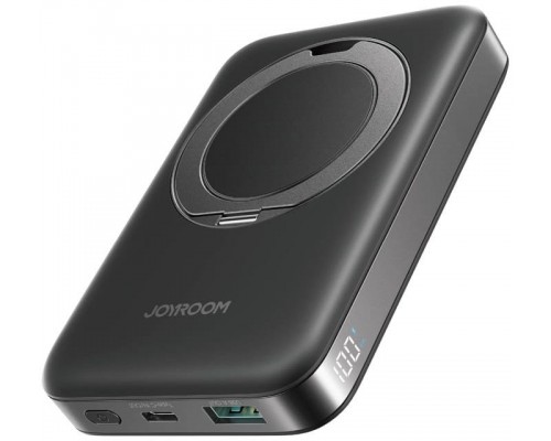 Magnetyczny bezprzewodowy powerbank Joyroom JR-PBM12 22,5W z uchwytem (black)