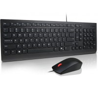 Lenovo Essential Wired Combo - Tastatur-und-Maus-Set - 2,5-Zonen-Layout - USB - QWERTZ - Deutsch - Schwarz