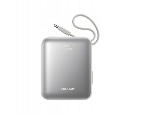 Joyroom JR-PBF27 10000mAh 22.5W with a built-ini kablami USB-C i Lightning - biały
