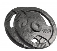 cast iron olympic zestaw 2x15kg, otwór 51mm, plate z uchwytami, REBEL ACTIVE