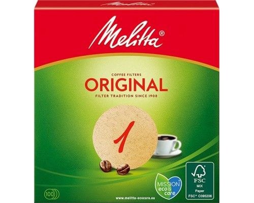 Melitta 4006508204335, Coffee filter, Melitta, Brown, Paper, 100 pc(s)
