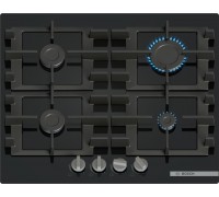 Bosch Serie 4 PNP6B6K40 płyta kuchenna Czarny Wbudowany 59 cm Gaz 4 stref(y)