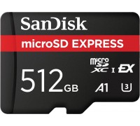 SD  SanDisk Express MicroSD 512 GB Class 10 UHS-I/U3 A1 V30 (SDSQXFN-512G-GN4NN)