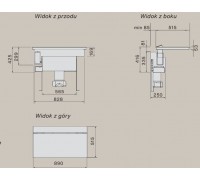 Falmec Brera 90 czarny mat 800 m3/h