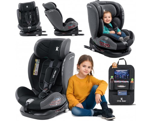 FKinderKraft FOTELIK SAMOCHODOWY obrotowy 360 czarno-szary 40-150 CM i-Size R129 ISOFIX