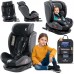 FKinderKraft FOTELIK SAMOCHODOWY obrotowy 360 czarno-szary 40-150 CM i-Size R129 ISOFIX