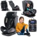 FKinderKraft FOTELIK SAMOCHODOWY obrotowy 360 czarno-szary 40-150 CM i-Size R129 ISOFIX