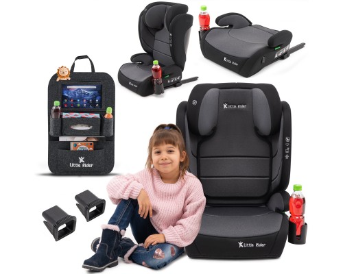FMonroe FOTELIK SAMOCHODOWY MODEL MATTEO SZARO-BLACK R129 100-150 CM ISOFIX