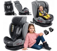 FKinderKraft FOTELIK SAMOCHODOWY obrotowy 360 szaro-black 40-150 CM R129 ISOFIX
