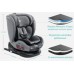 FKinderKraft FOTELIK SAMOCHODOWY obrotowy 360 szaro-black 40-150 CM R129 ISOFIX