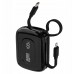 Dudao K32 10000 mAh With built-in cable USB-C/Lightning - Black