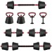 vidaXL Zestaw hantli 4 w 1 Black i red 121 x 19,5 x 19,5 cm