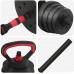 vidaXL Zestaw hantli 4 w 1 Black i red 121 x 19,5 x 19,5 cm