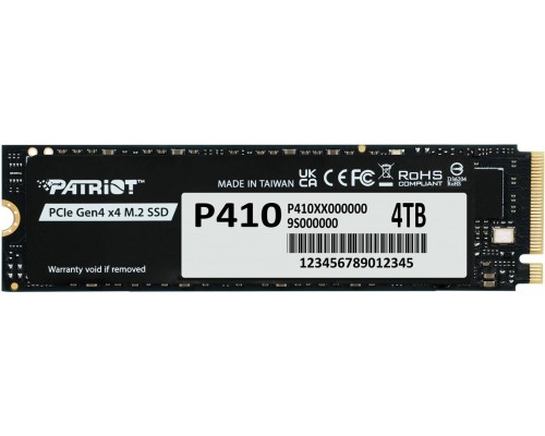 SSD Patriot P410 4TB M.2 2280 PCI-E x4 Gen4 NVMe (P410P4TBM28H)