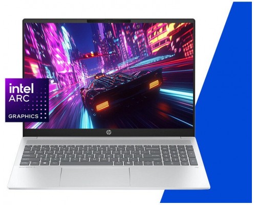 HP OmniBook 5 AI 16-af1072nw Intel Core Ultra 5 225U Laptop 40,6 cm (16") 2K 16 GB LPDDR5x-SDRAM 512 GB SSD Wi-Fi 6E (802.11ax) Free DOS AI PC Silver