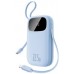 Baseus 20000mAh  wyświetlaczem wbudowanymi kablami EnerFill FC31 22.5W - Blue 20000mAh  wyświetlaczem wbudowanymi kablami EnerFill FC31 22.5W - Blue